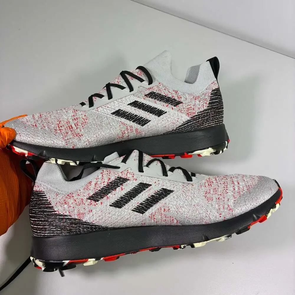 Adidas Terrex Two Parley White Solar Red Trail Running Shoes FW7415